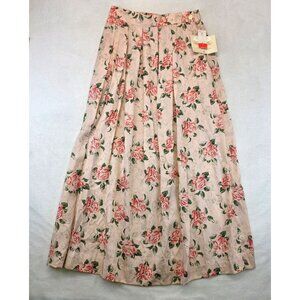 Vintage Susan Bristol Maxi Skit Size 10 Tea Rose Floral USA Cottagecore Romantic